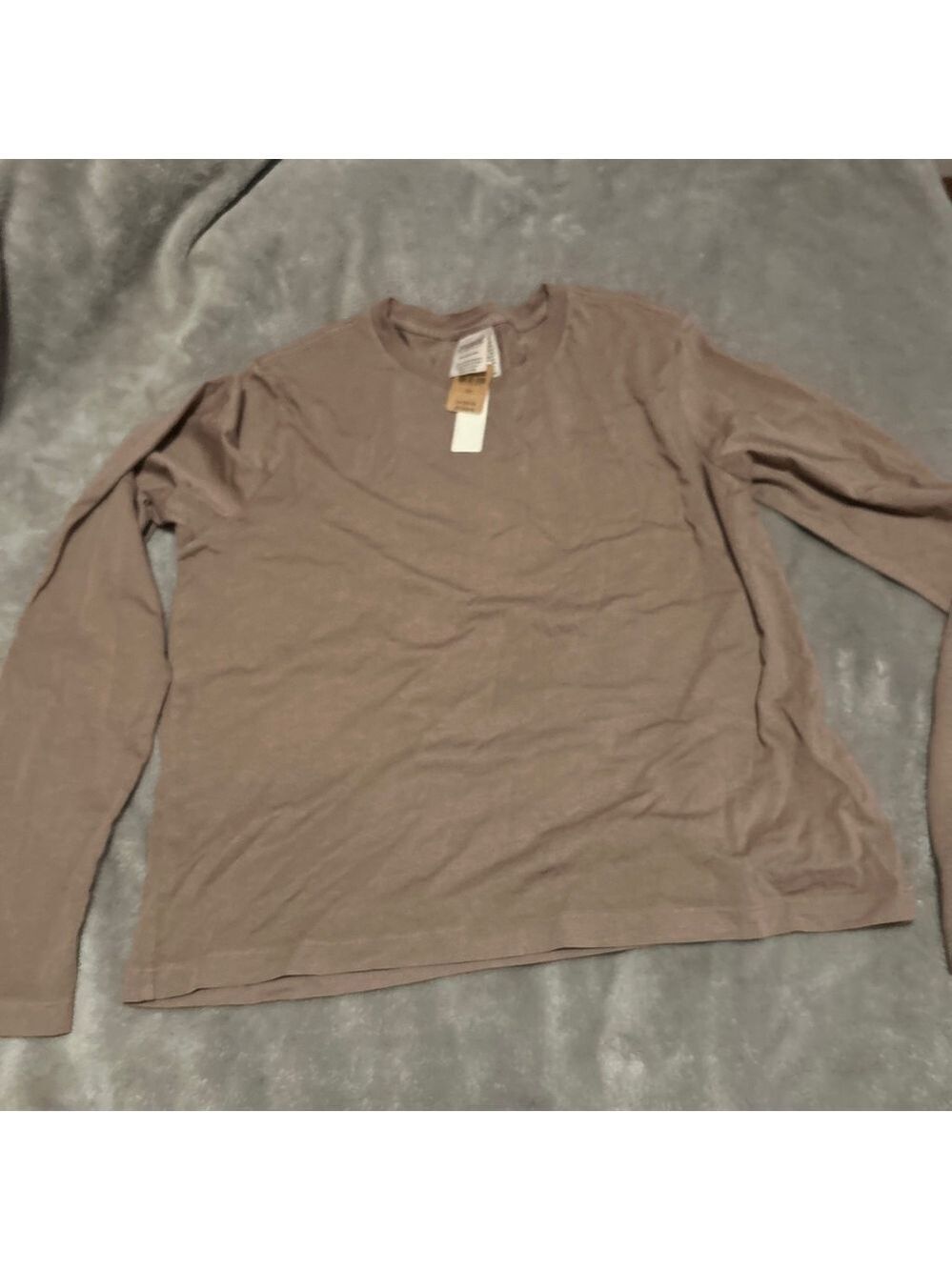 Women's PINK Victoria's Secret Brown Long Sleeve Tee S